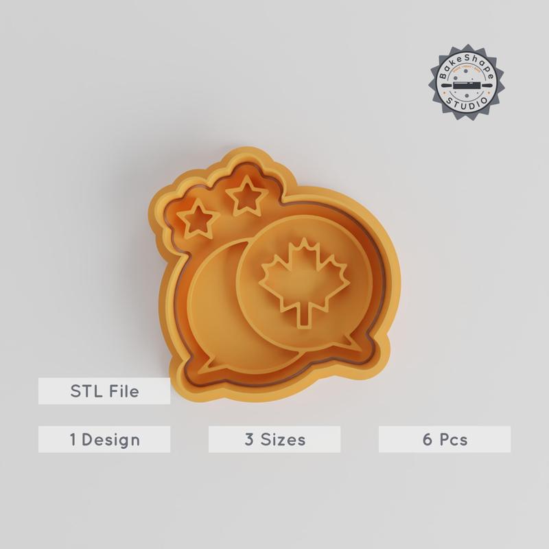 Chat Bubble Cookie Cutter & Stamp Set, 3 Sizes, Perfect for Fondant & Cookies