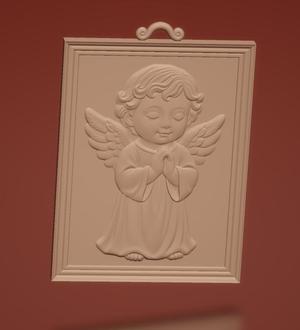 3D Relief Wall Art – Praying Angel