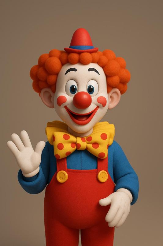3D Cartoon Clown Character