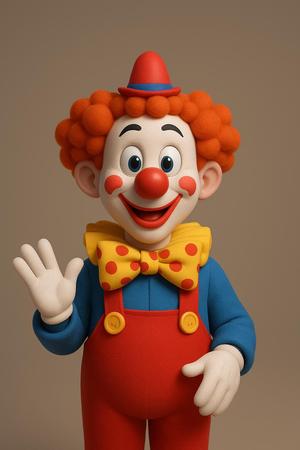 3D Cartoon Clown Character