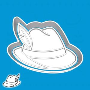 Oktoberfest cookie cutters - bavarian hat (style 1)