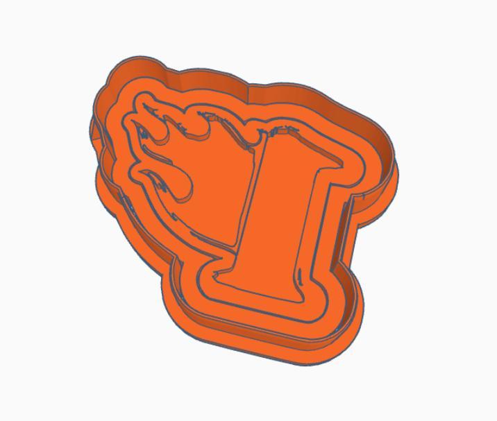 Hot Wheels #1 Cookie Cutter & Stamp