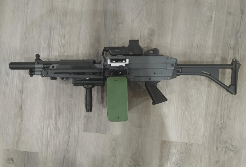 Relocation of bipeds on replica airsoft M249 (A&K)