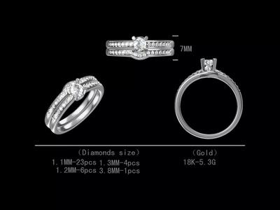 3D CAD file of Engagement ring ready for sale at lowest price