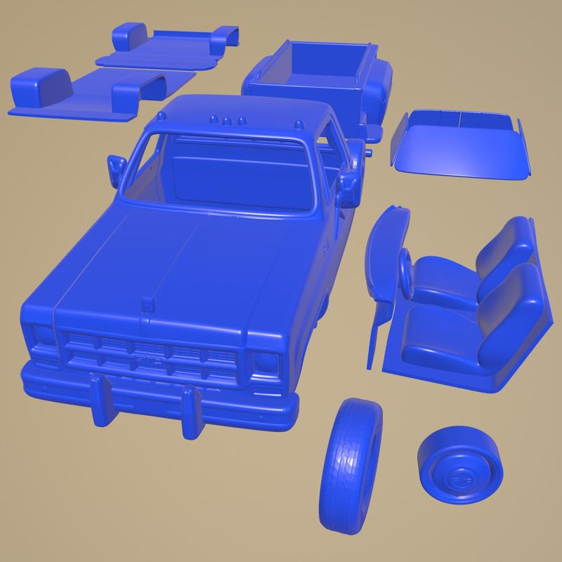 GMC SIERRA GRANDE 454 PICKUP 1979 Printable Car In Separate Parts