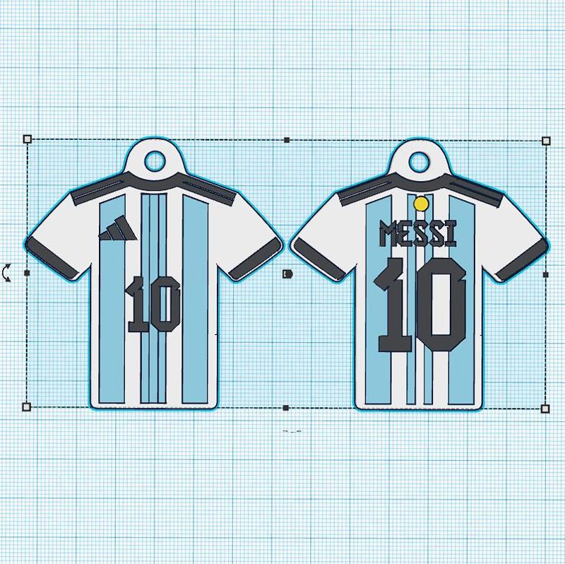 Messi Argentina T-Shirt Keychain
