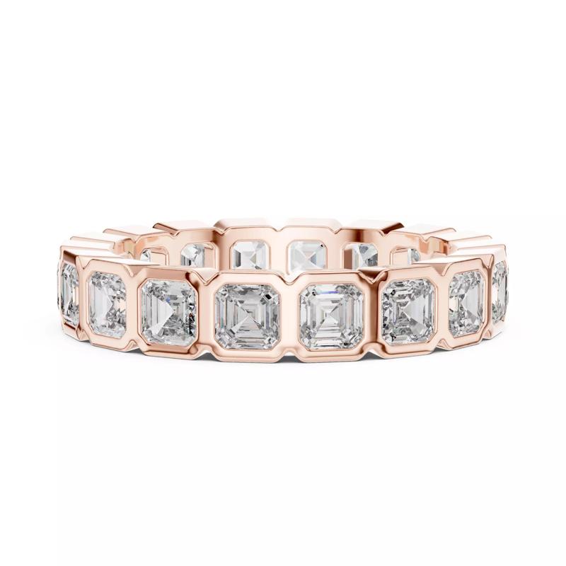 3mm Asscher Cut Bezel Set Full Eternity Wedding Band File Video