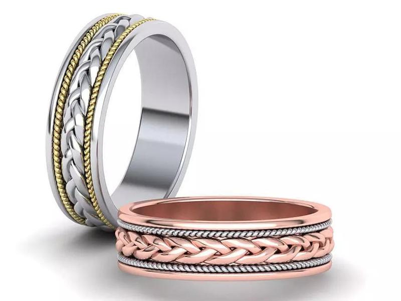 6mm Woven Band ring Wedding band 3dmodel