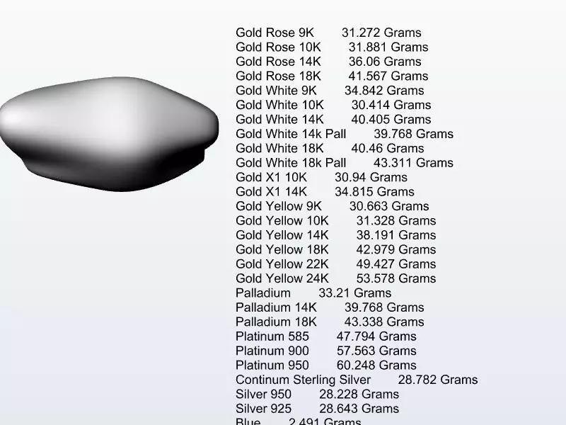 A to Z uk sizes organic shape ring stl verified