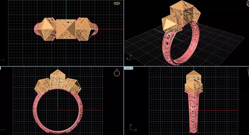 3D print ready ring stl file