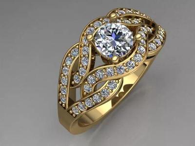 3d model female ring