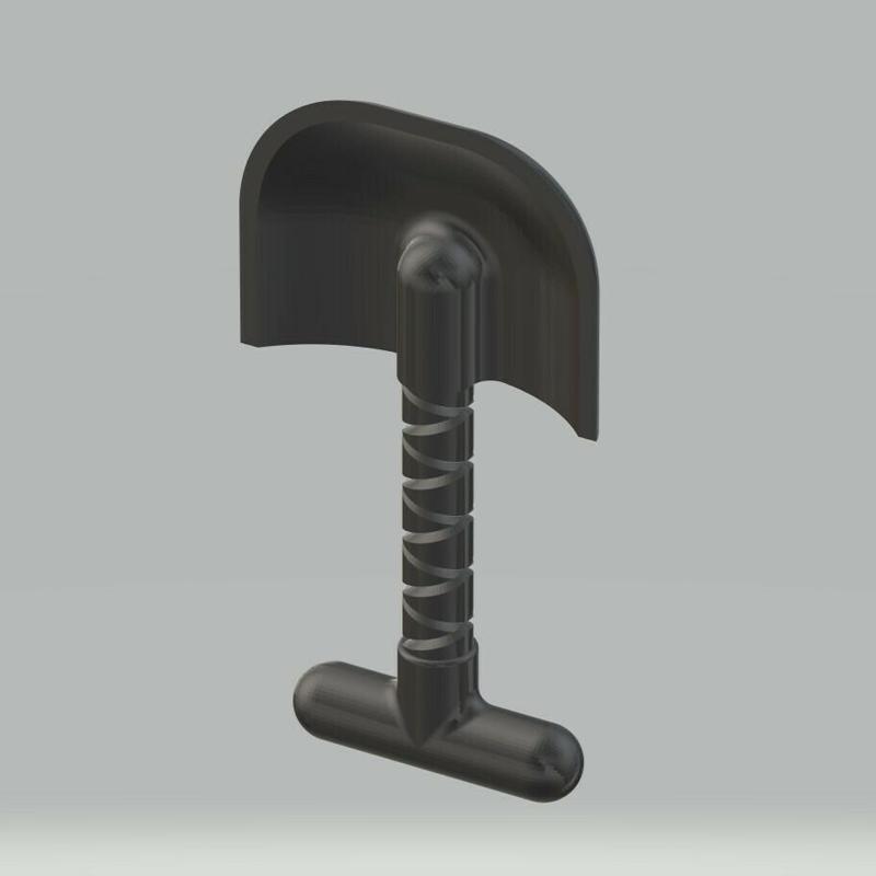 decorative pickaxe, axe and shovel of space dwarves