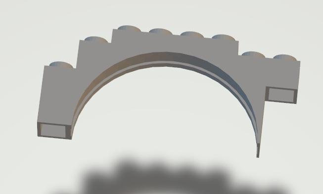 semicircular arch 8x3.5 trimmed and with moldings