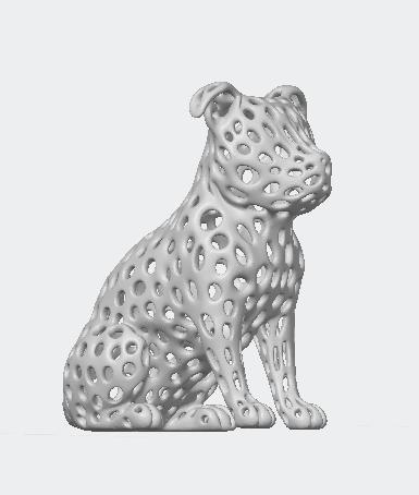 Staffordshire bull terrier style voronoi