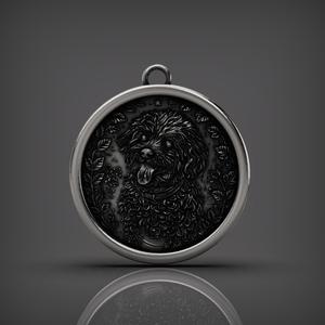 Dog silver pendant