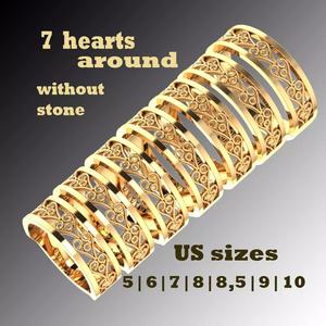 Printable jewelry engagement wedding ring - hearts arourd- STL