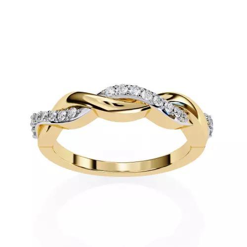 Printable 3D jewelry model of Solitaire Lady Ring with Diamond