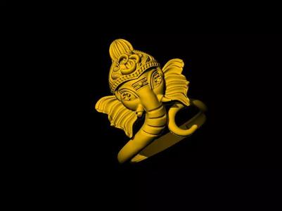 Regal 22 Karat Gold Ganesha Ring