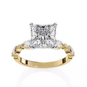 Printable 3D jewelry model of Solitaire Lady Ring with Diamond