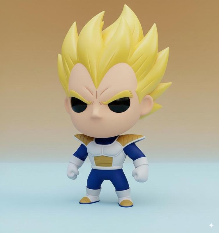 Vegeta Dragon Ball Kawaii - 3D Miniature Collectable STL