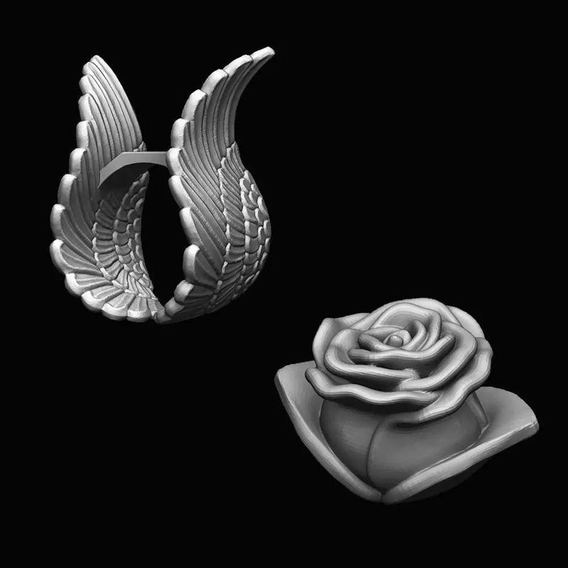 Ring - Wings and Rose Separates