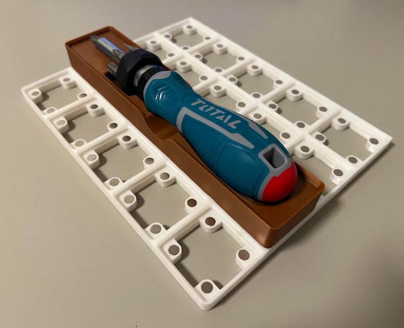 Gridfinity Holder for Total TACSD30086 Ratchet Screwdriver   