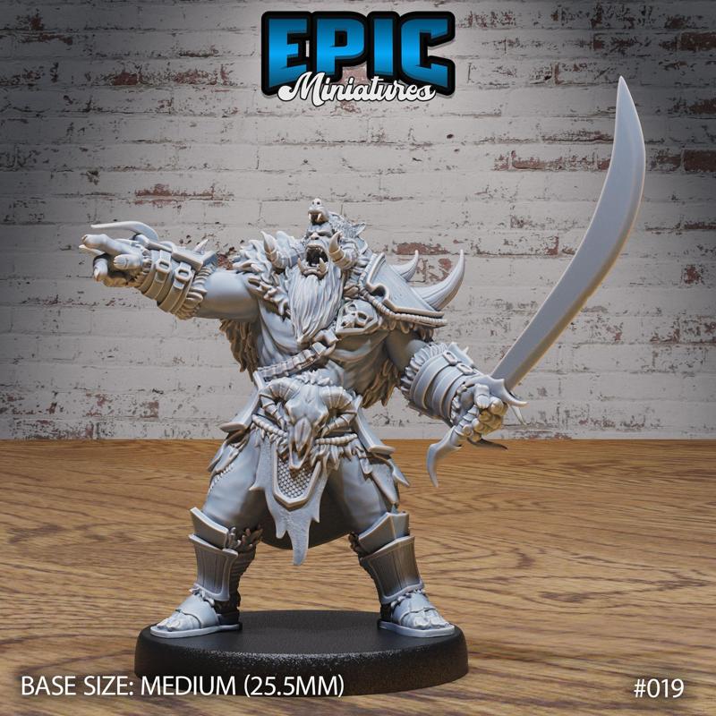Orc Army Sword / Green Skin Lord / Male Humanoid Warrior / Burly Raider Tribe / Beast Tamer / Evil Forest Fighter / Woodland Encounter