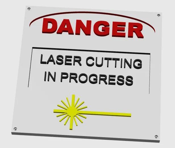 Danger alert - laser cutting   
