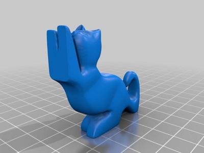 Jean Gordon's carving Cat Bookend with Flat Bottom For FFF Printing