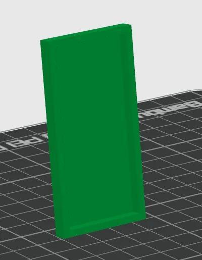 Petit plateau rectangulaire 69×35 mm hauteur basse   