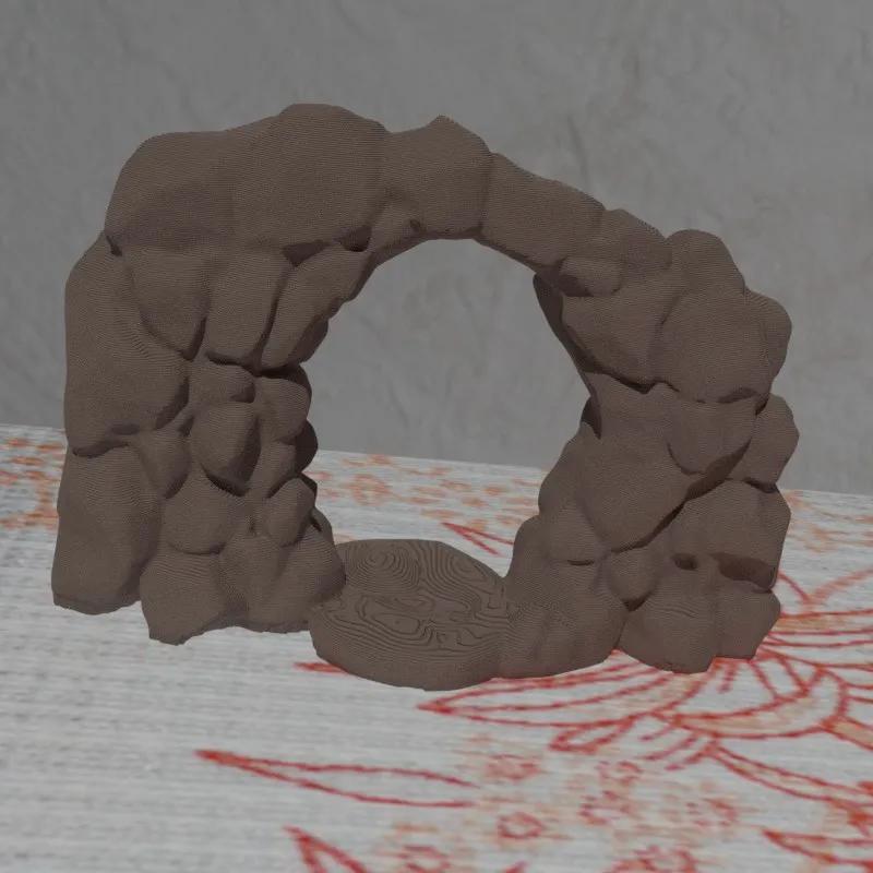 D&D Terrain Wall with Round Hole   