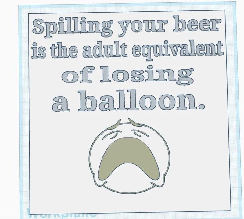 Spilling Your Beer Sign   