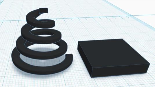 Spiral Helix with Base.   