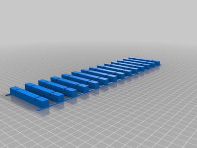 single strait piece 33,5 cm long for alu strip, 1:32 sleepers, g scale, garden railway/road