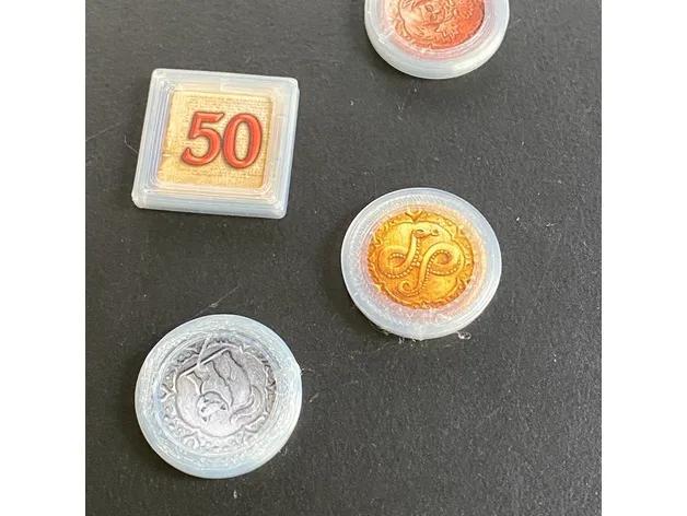 Token Cases for Quacks of Quedlinburg Witch Pennies and Scoring Markers   