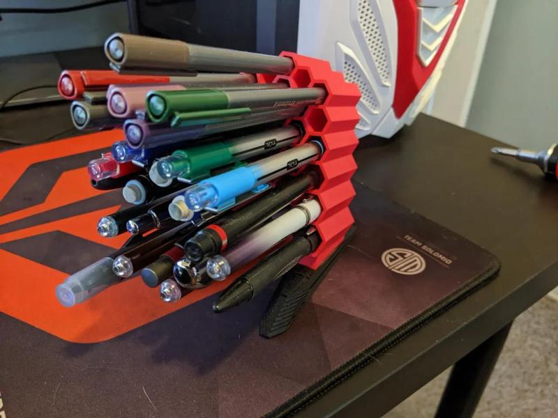 Hex Pen Holder   
