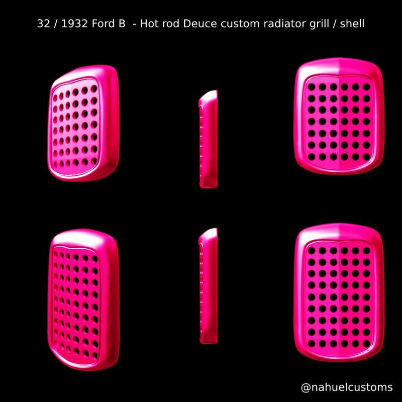 32 / 1932 Ford B - Hot rod Deuce custom radiator grill / shell