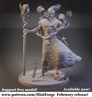 Laezad the corrupted (Necromancer miniature) Support free model!
