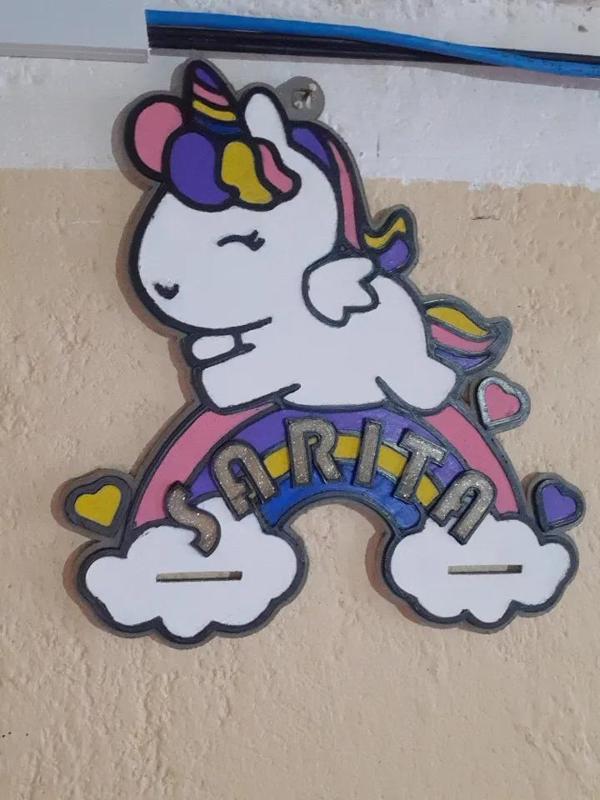 UNICORNIO PORTA LAZO / UNICORN BOW HOLDER   