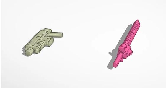 Warhammer weapons for dummy 13   