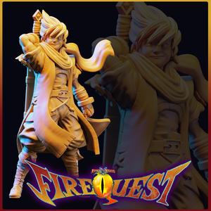 The Hero, Fire Quest Miniature - Pre-Supported