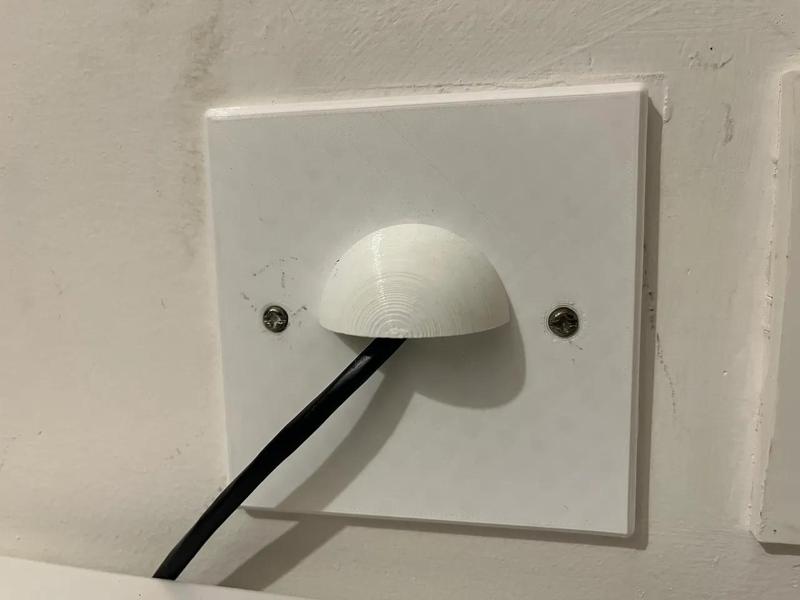 Parametric Wall Plate Cable Pass Through   