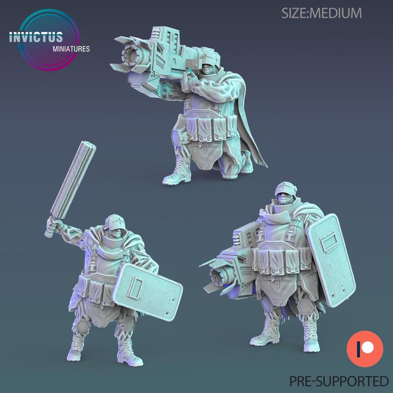 Heavy Enforcer Set / Space Officer / Cyberpunk Soldier / Cosmic Invasion Warrior / Trooper Attack / Sci-Fi Encounter