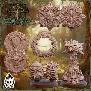 Team tokens and balls for Wood Elf
