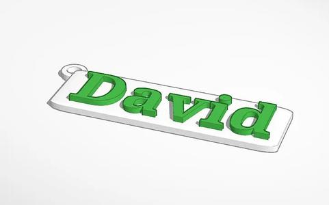 key chain for people name David   