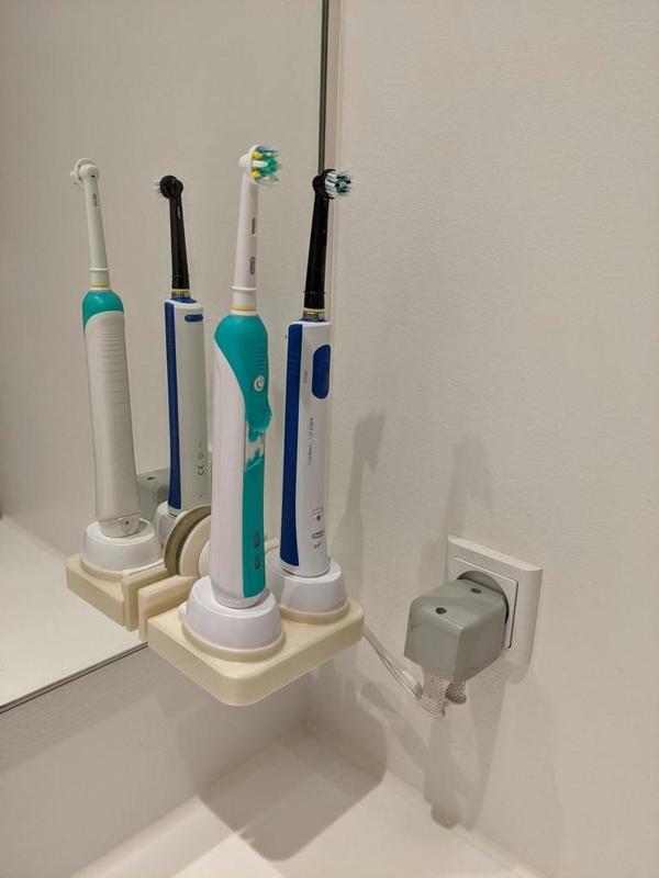[Depricated] oral-b electric toothbrush double charger holder - suction cup