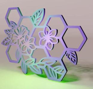 hexagon flower   
