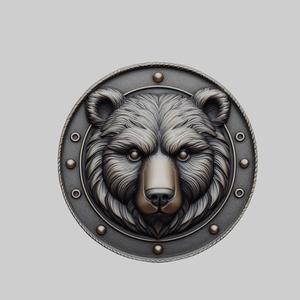 Bear Animal Head Bear Animal Medallion for CNC Router Laser & 3D Printer