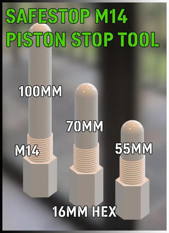 SafeStop M14 – Plastic Piston Stopper for Engines - 3 sizes   