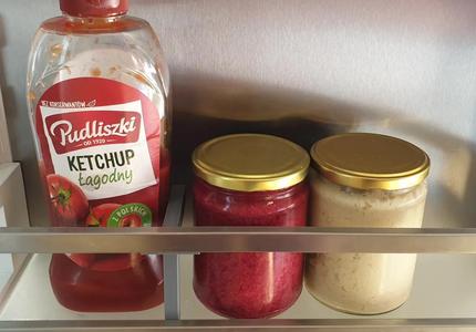 A spare fridge organizer   